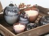 Świeczka bombka Chic Antique - szara 12,5 cm